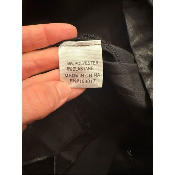 Princess Polly Black Satin Button Down Shirt Size 6 - Picture 6 of 6